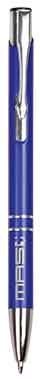Gloss Blue Anodized Aluminum Ballpoint Pen