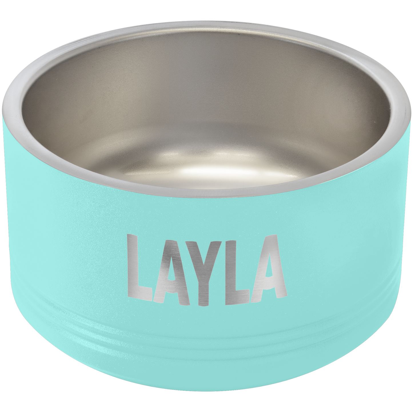 Teal 18 oz. Polar Camel Powder Coated Stainless Steel Dog Bowl