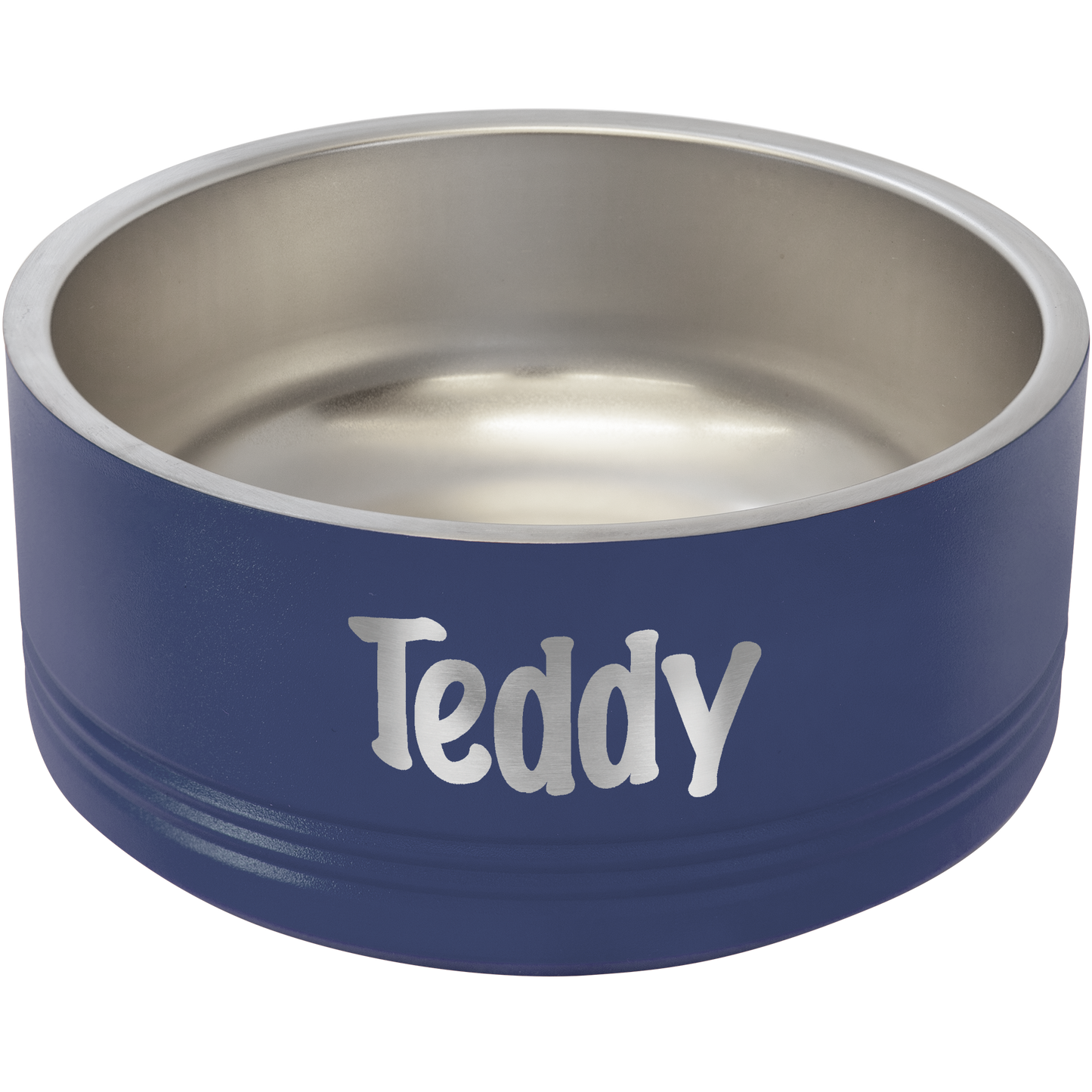 Navy 32 oz. Polar Camel Powder Coated Stainless Steel Dog Bowl