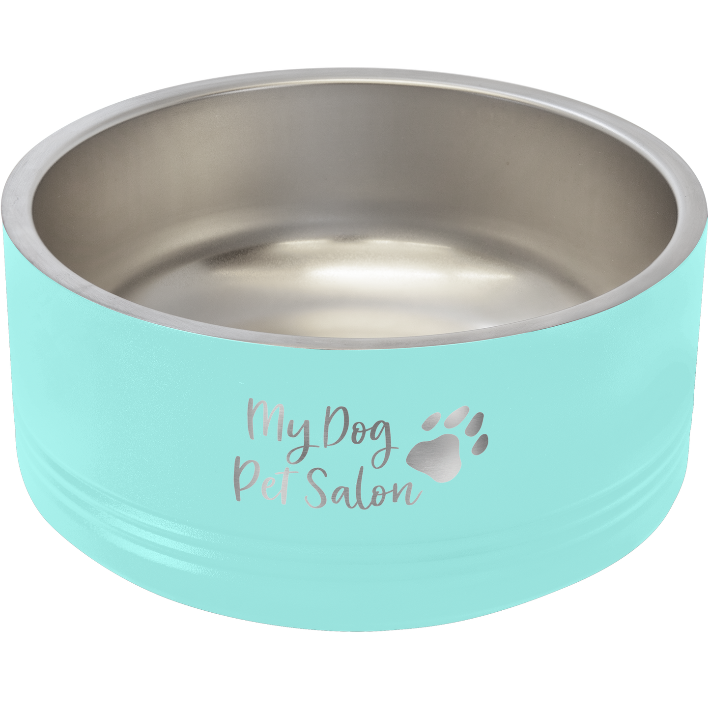 Teal 32 oz. Polar Camel Powder Coated Stainless Steel Dog Bowl