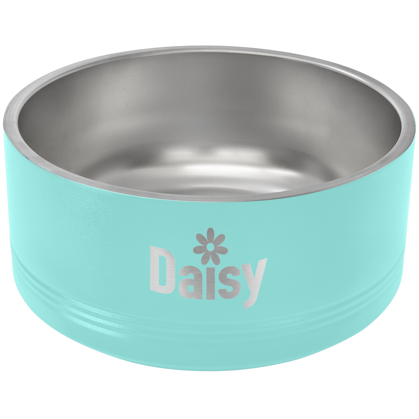 Teal 64 oz. Polar Camel Powder Coated Stainless Steel Dog Bowl