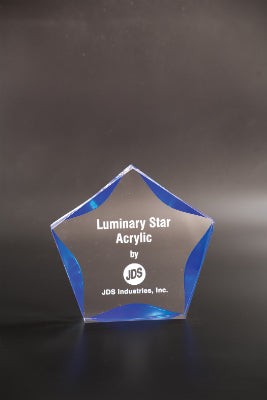 7" Clear & Blue Luminary Premier Acrylic