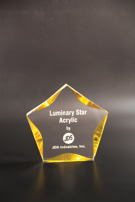 7" Clear & Gold Luminary Premier Acrylic