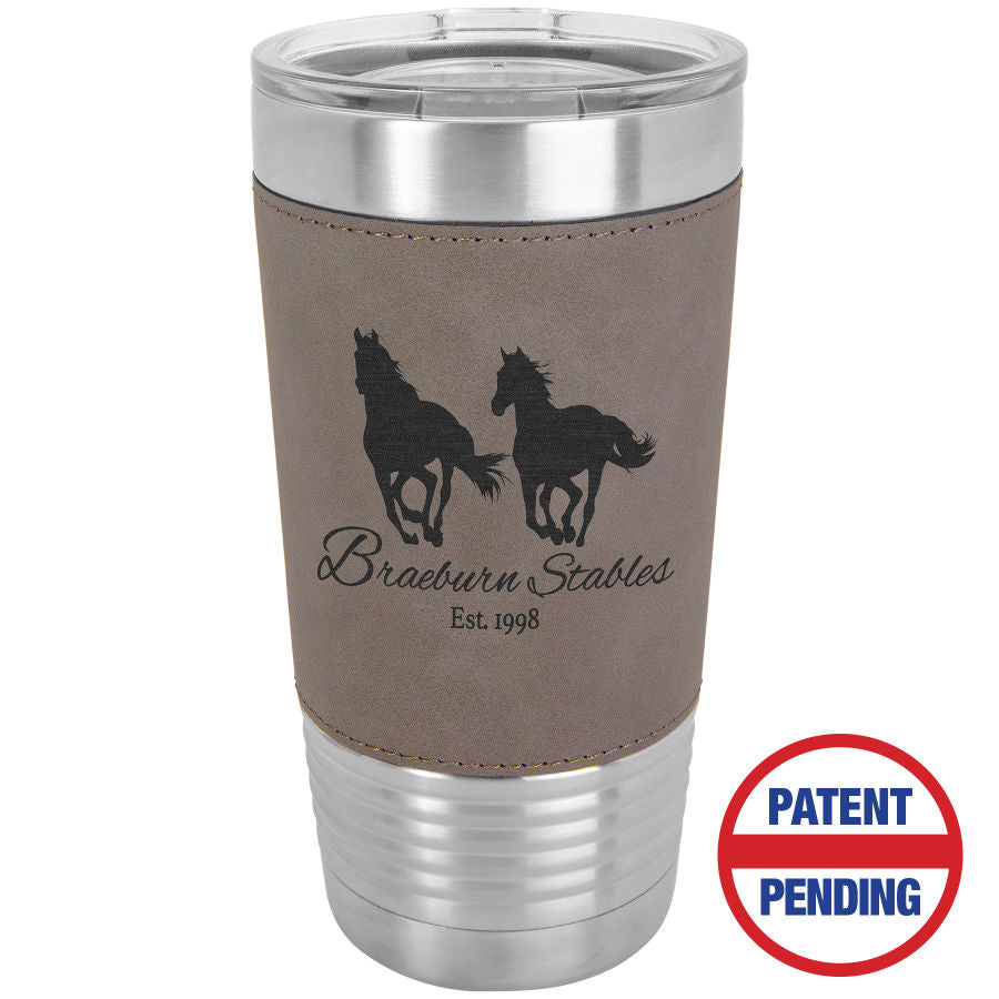 Gray Polar Camel 20 oz. Leatherette Grip Tumbler