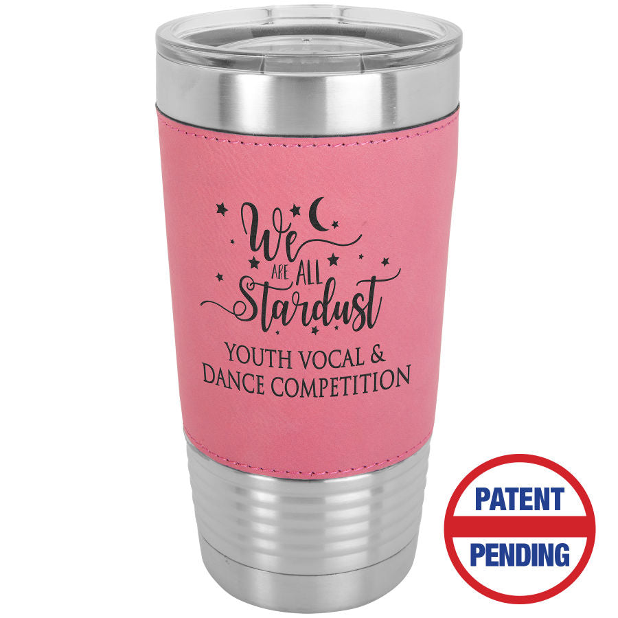 Pink Polar Camel 20 oz. Leatherette Grip Tumbler