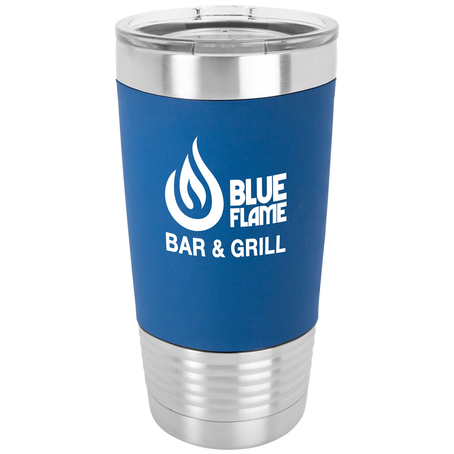 Blue/White Polar Camel 20 oz. Silicone Grip Tumbler