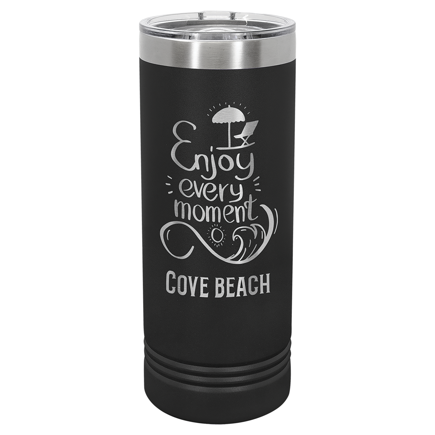 Black 22 oz. Polar Camel Skinny Tumbler with Slider Lid