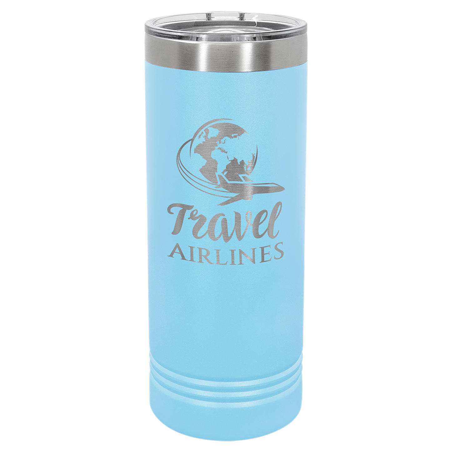 Light Blue 22 oz. Polar Camel Skinny Tumbler with Slider Lid