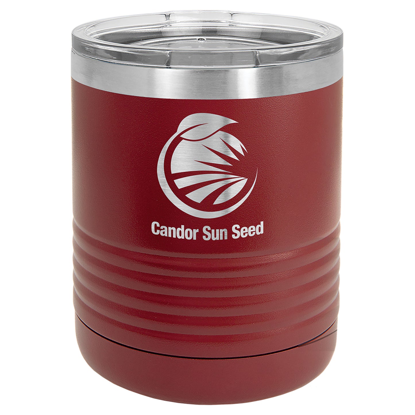 Maroon 10 oz. Polar Camel Ringneck Tumbler with Clear Lid