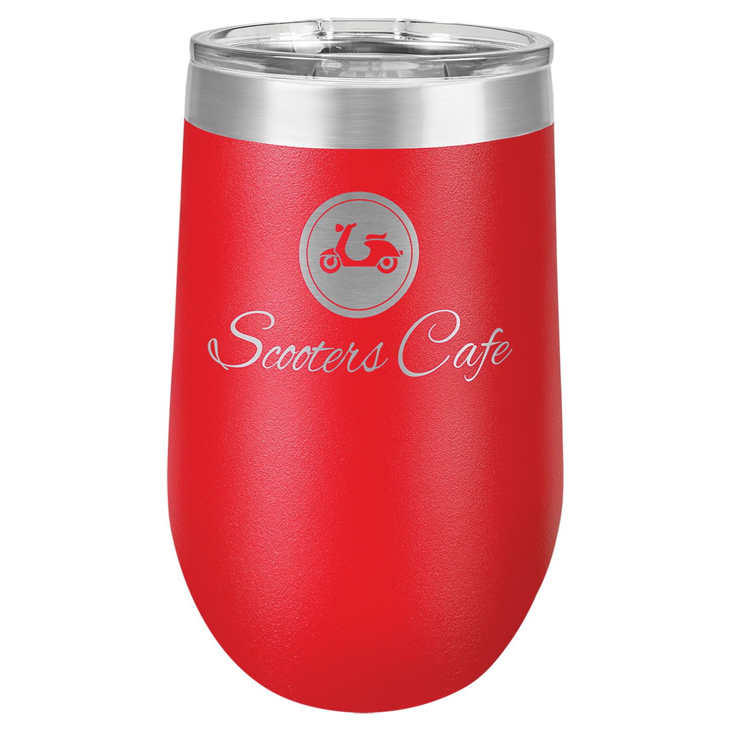 Red 16 oz. Polar Camel Stemless Tumbler