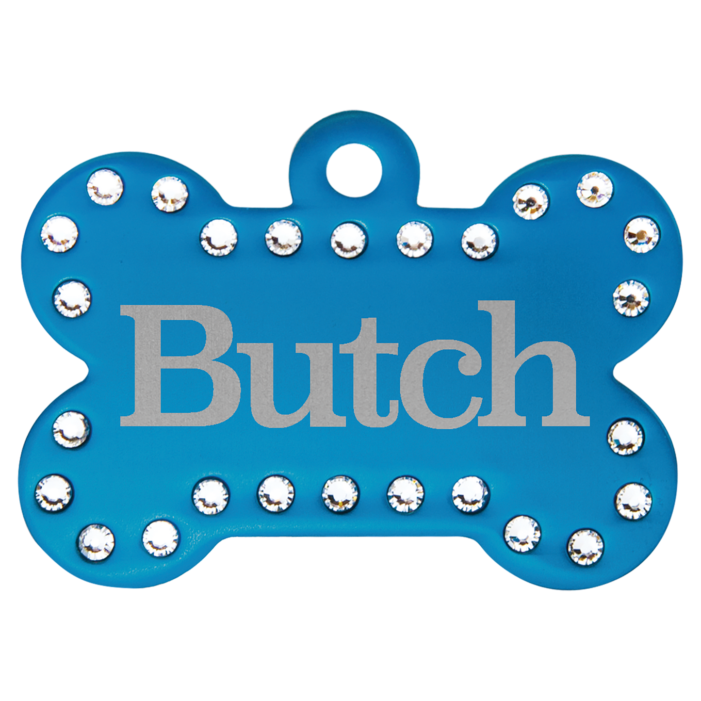 Blue Swarovski Bling Pet Tags