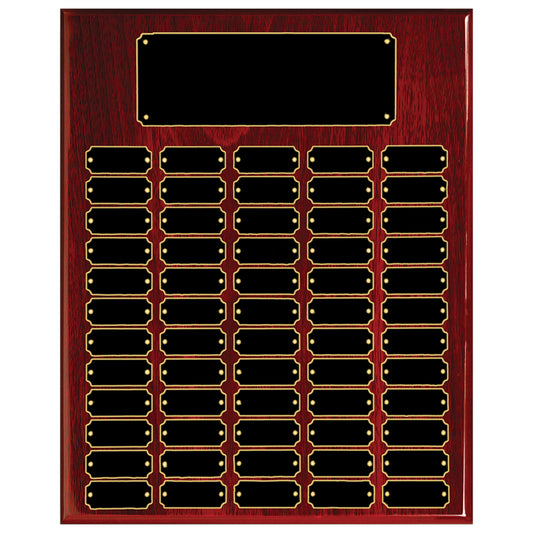 Rosewood Piano Finish Perpetual Plaque with 60 Plates