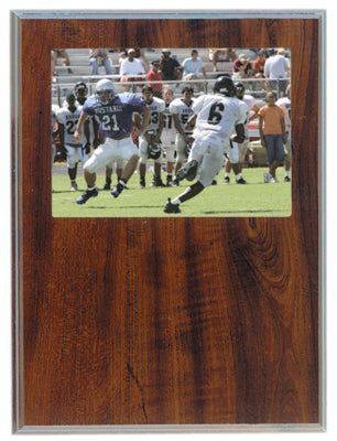8" x 10" Cherry Finish Plaque with 4" x 6" Slide-In Photo Frame