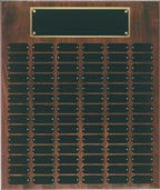 Genuine Walnut Step Edge Perpetual Plaque with 84 Plates